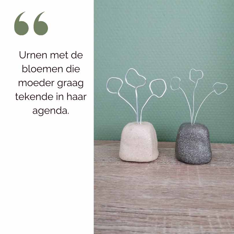 Urnen met bloemen